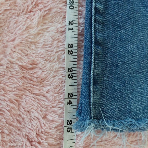 Democracy Ab Technology Crop Frayed Hem Jeans Size 12 - Picture 9 of 10